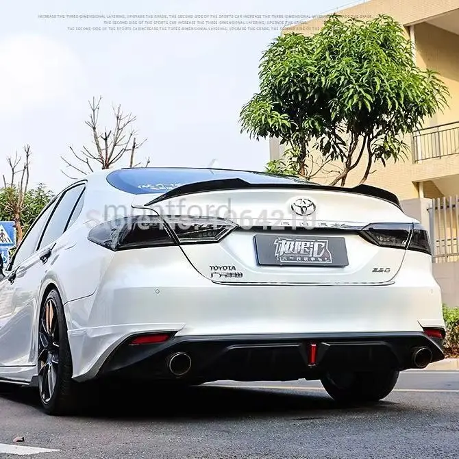 

Car Styling ABS Plastic Unpainted Primer Color Rear Spoiler Trunk Boot Wing Lip Spoiler For toyota Camry 2018+
