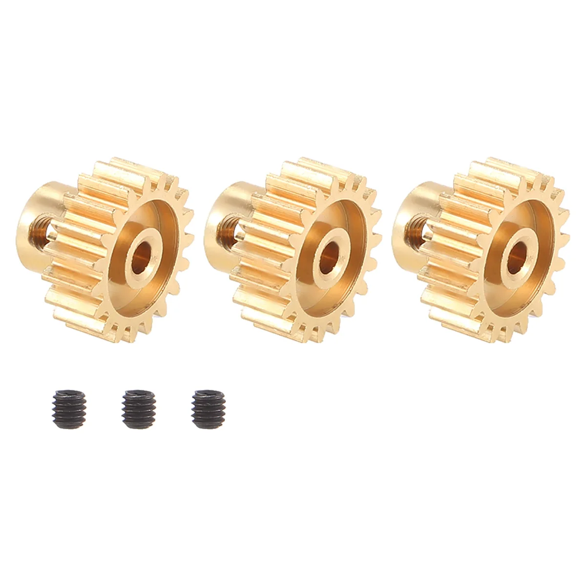 3PCS 3.175mm Shaft Brass Pinion Motor Gear 32DP 48DP 64DP M0.8 for 1/10 1/8 RC Car 3650