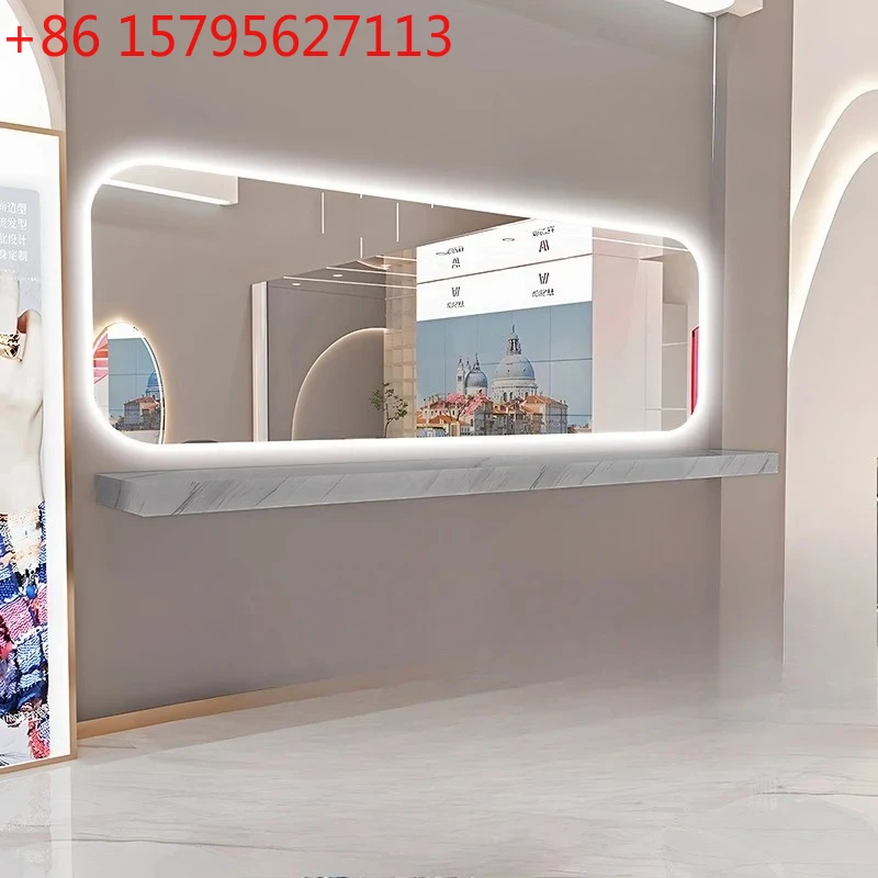 

Horizontal barber shop mirror perm and dye hair cut Chase mirror hair salon mirror table hair salon special wall hanging wall