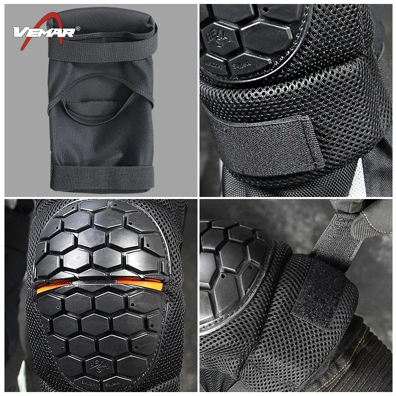 Cheap High Quality VEMAR Motorcycle Knee Protector Summer Bike Knee Brace Anti-fall Leg Protection Riding Motocross Knee Pads