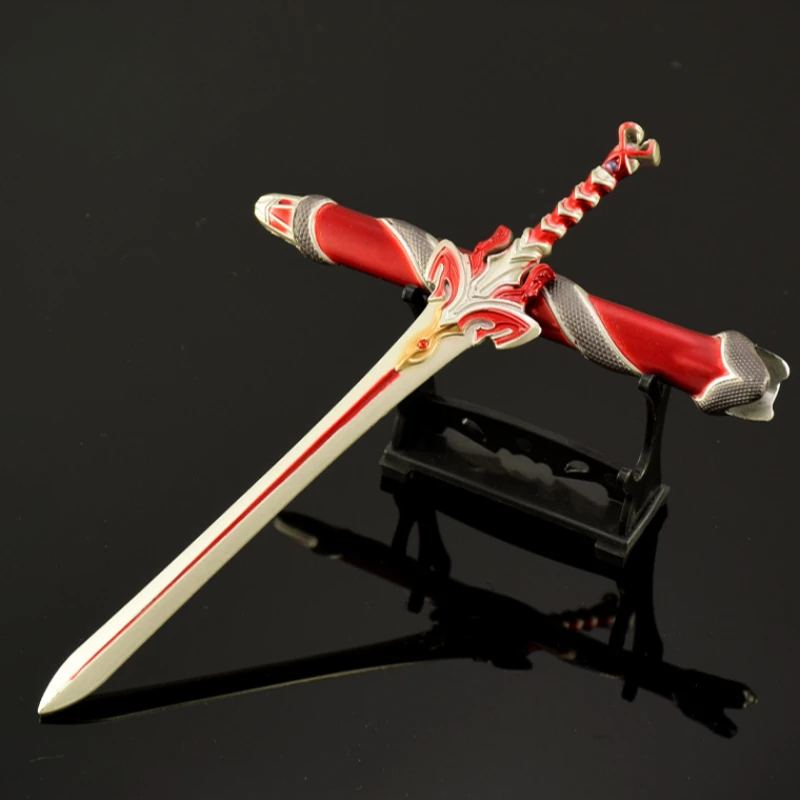 18 سنتيمتر/7.08 تشين شي أنيمي الطرفية ليو جي السماء الحمراء سلاح نموذج مع غمد السيف لعبة السيوف نموذج معدني كامل سطح المكتب تحصيل #3