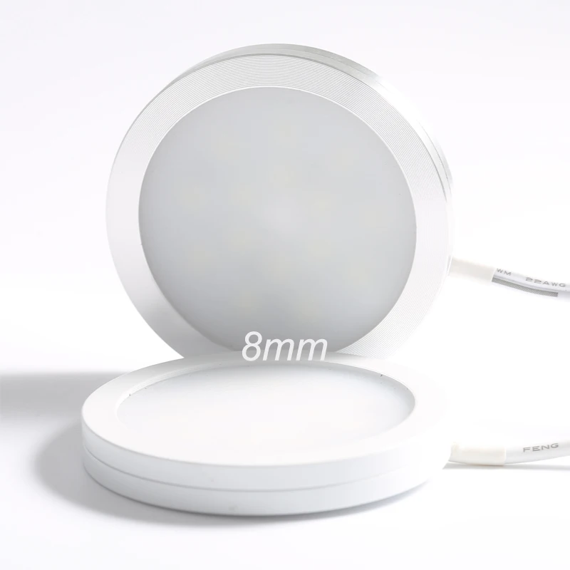 Ceiling Light Indoor LED Lighting 12V 24V Slim 8mm Surface Mounted Panel Lamp 3W 5W Display Downlight Cabinet Camping Spotlight
