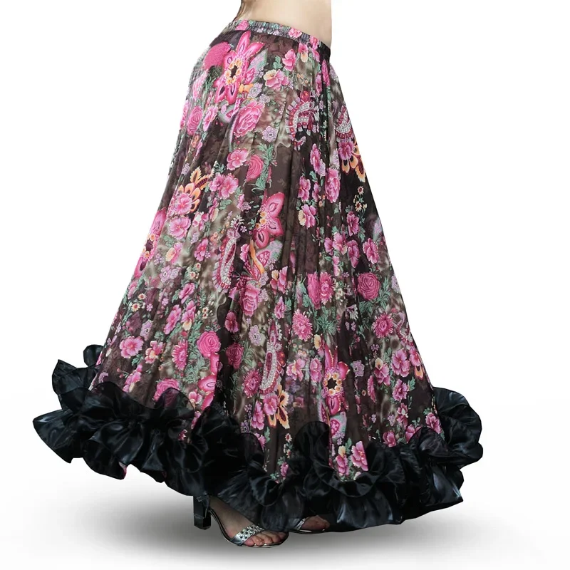 Buikdans Chiffon Tribal Bohemen Gypsy 25 Yard 720 Lange Rok Flamenco Rok Buikdans Gypsy Tribal Ats Rok