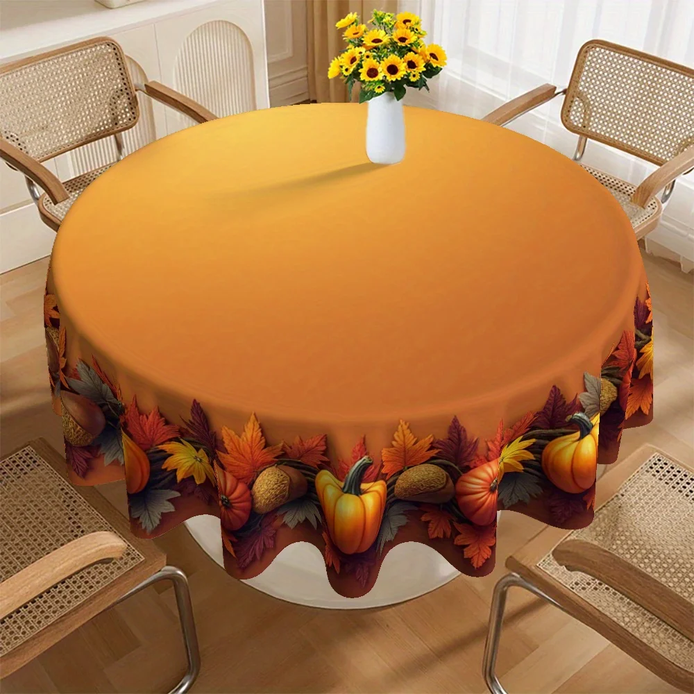 A tablecloth specially designed for Christmas and Thanksgiving, featuring a harvest theme.zyc