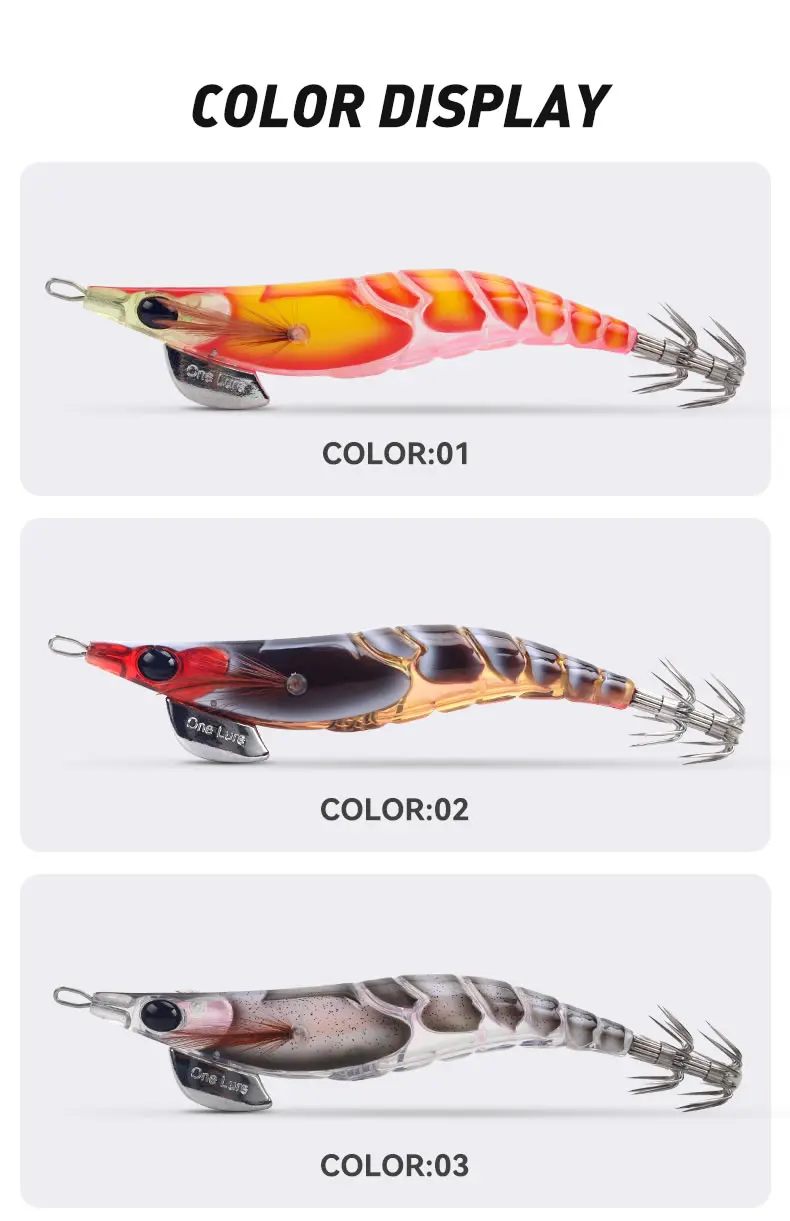 Kingdom Egi Squid Bait Artificial Jigging Lures Slow Sinking Squid Hooks Sea Fishing Octopus Cuttlefish Luminous Tackle Lure