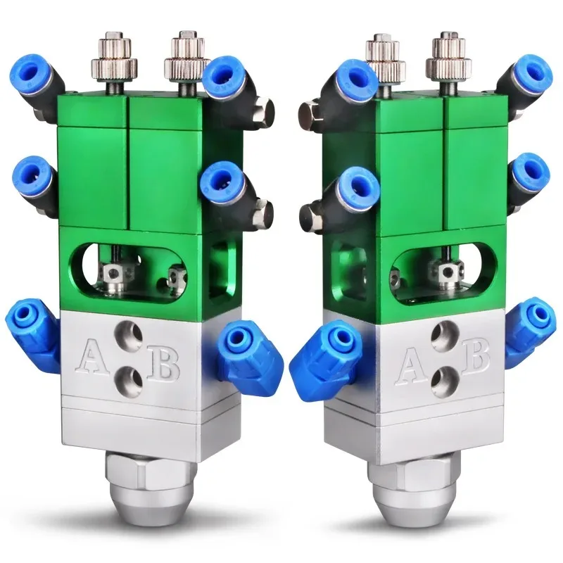 MY718 Dual Liquid AB Dispensing Valve with Adjustable Suction Glue Volume and Two-component Glue Mixing Valve Ratio