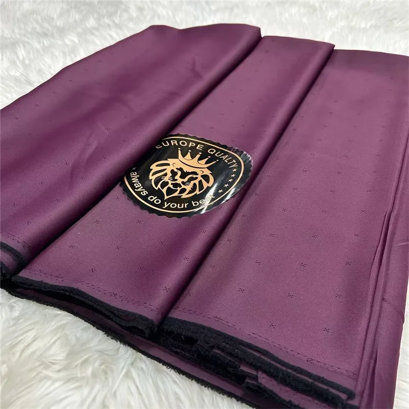 High Quality Atiku Fabric 5 Yards African Senator Wear Men Suit Material Nigerian Cashmere Wool TR Cloth 100% Cotton 1556