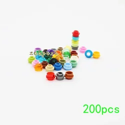 200PCS High-Tech Assemble Particle 85861 1x1 Hollow Small Round Plate Building Blocks Kit Part Idea DIY Toys For Children Gifts