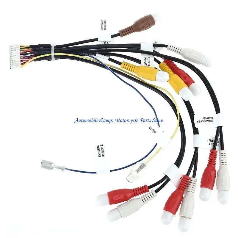 H7BD 24 Pin Plug Universal Car Stereo Radio RCA Output Wire Wiring Adaptor Cable