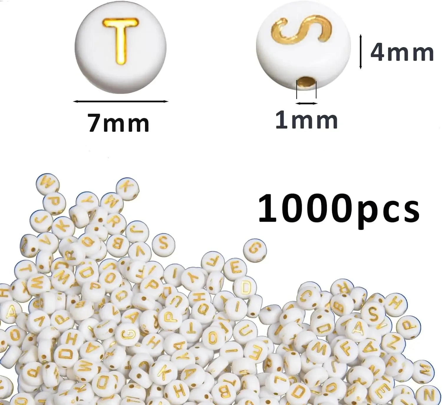 1000 perles lettres blanches c - Jewelry Quotes avis et prix