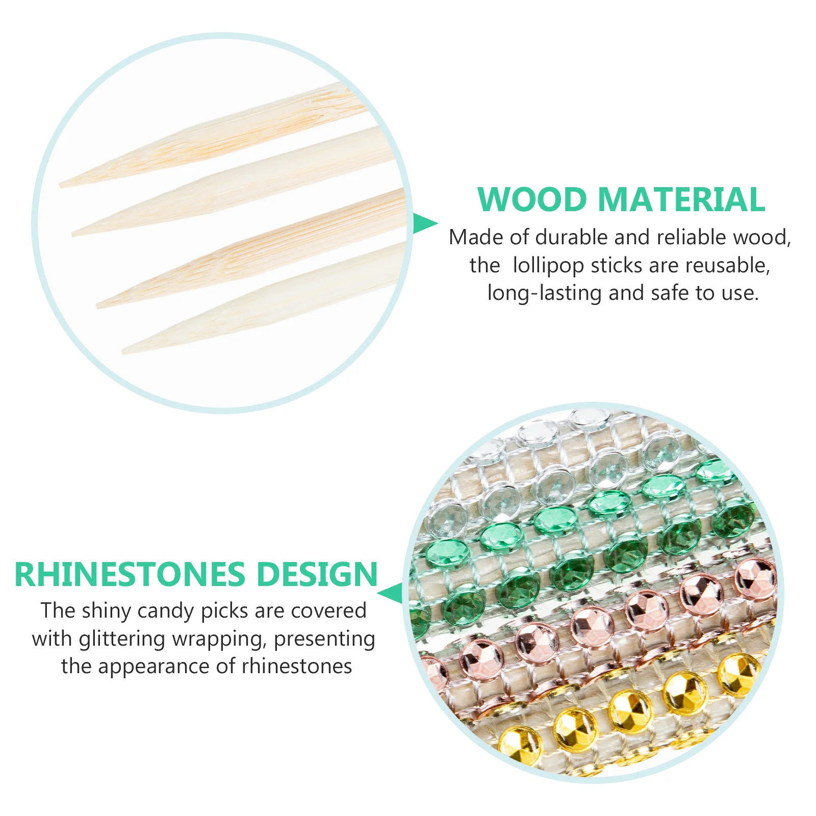 

12 Pcs Christmas Chocolate Lollipop Bamboo Stick Professional Apples Sticks Decorative Cocktail Candy Picks Shiny