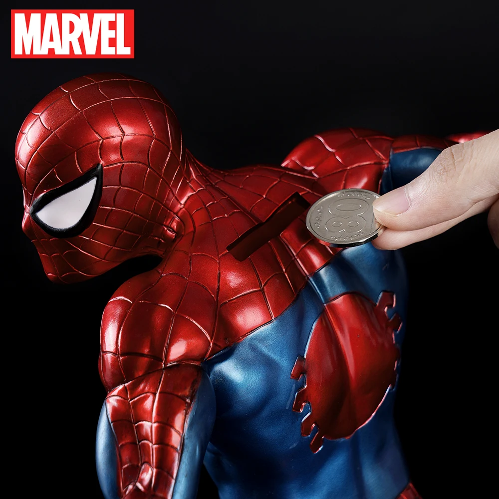スパイダーマン公式ライセンスPVC貯金箱 スパイダーマンコインバンク コレクタブルホームデコレーションオーガナイザー 1個 マーベル