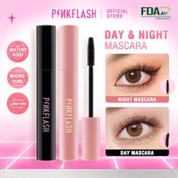 PINKFLASH 3D Silk Fiber Black Mascara Waterproof Volume Smudge-proof Curling Lengthening Eyelash Extension Eyes Makeup Cosmetics