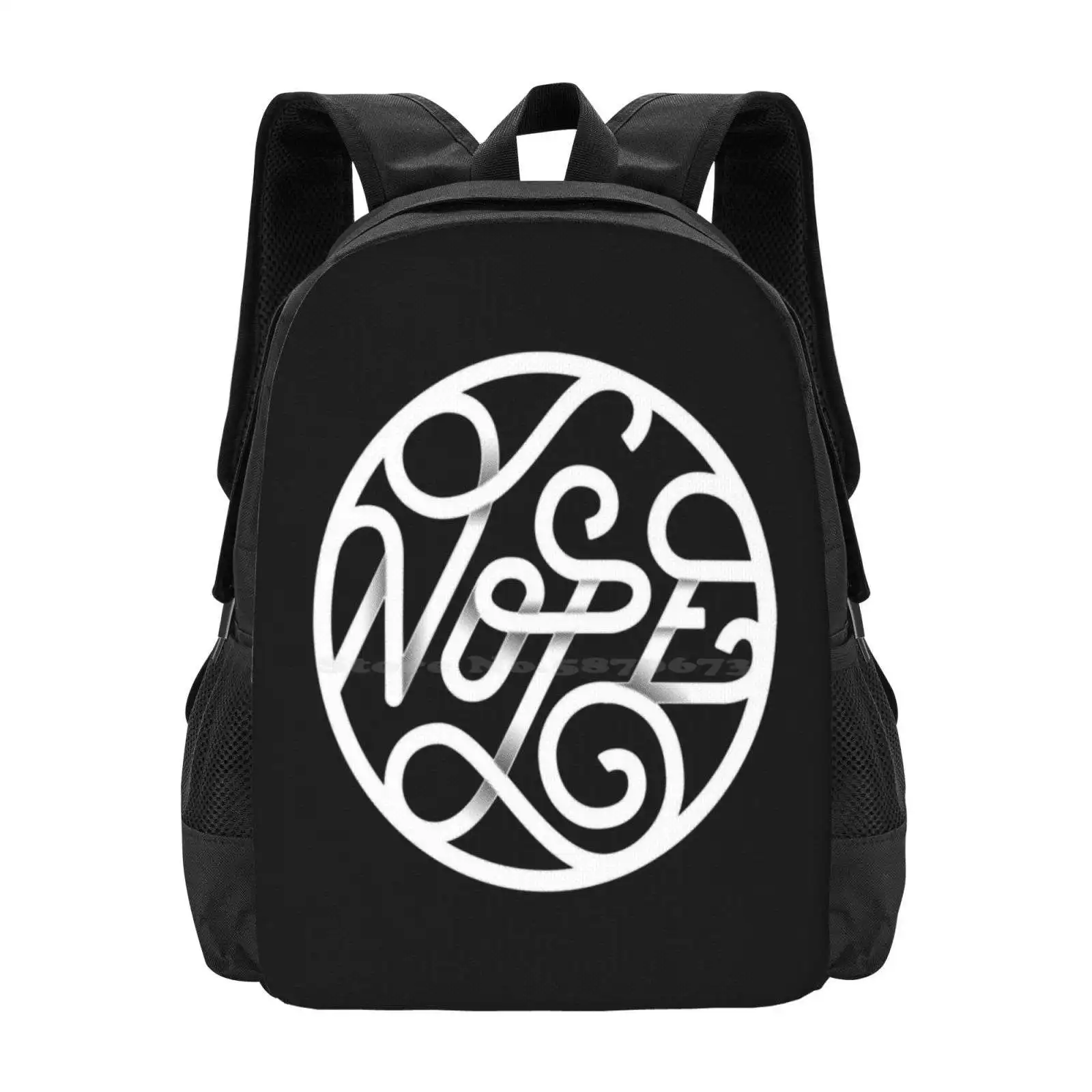 Nope - Typographic Art Bag Backpack For Men Women Girls Teenage Nope Type Calligraphy Rude Offensive Typography Lettering