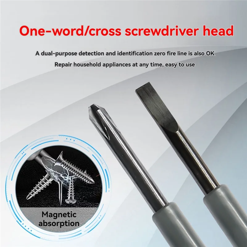 

High Quality-20PCS Straight/Cross Screwdrivers Indicator Meter Electric Pen Insulated Electrician Highlight Pocket Tester Pen To