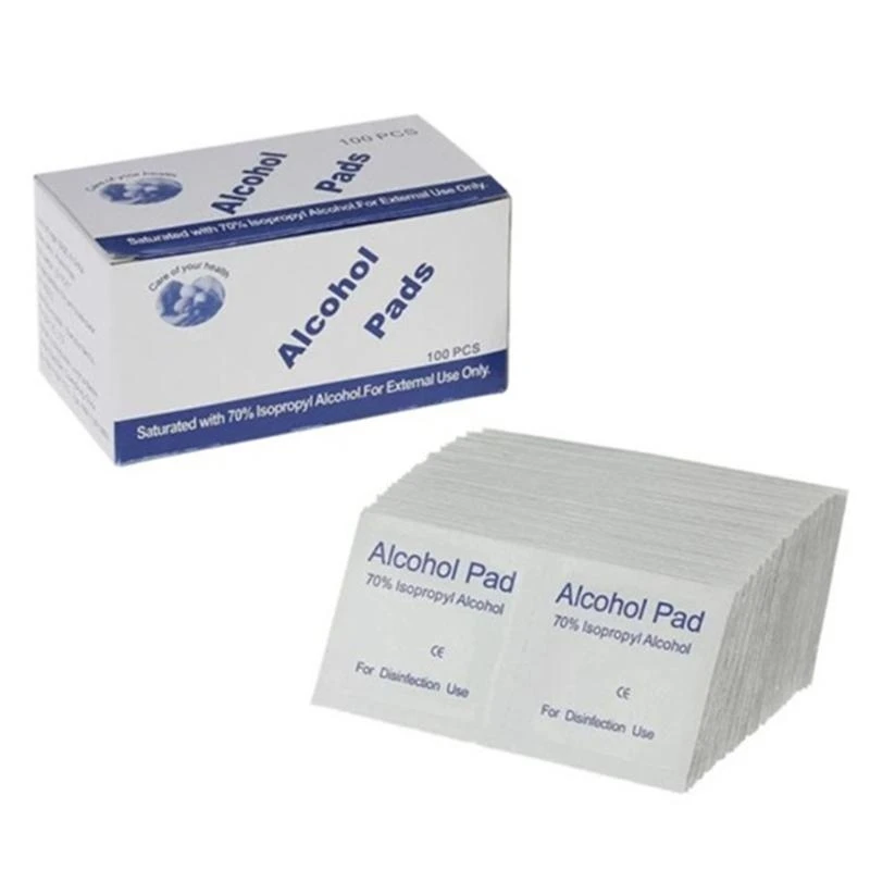 G99E 100 Pcs Wipe Clean Pad Medical Swab Sachet Tool Cleanser