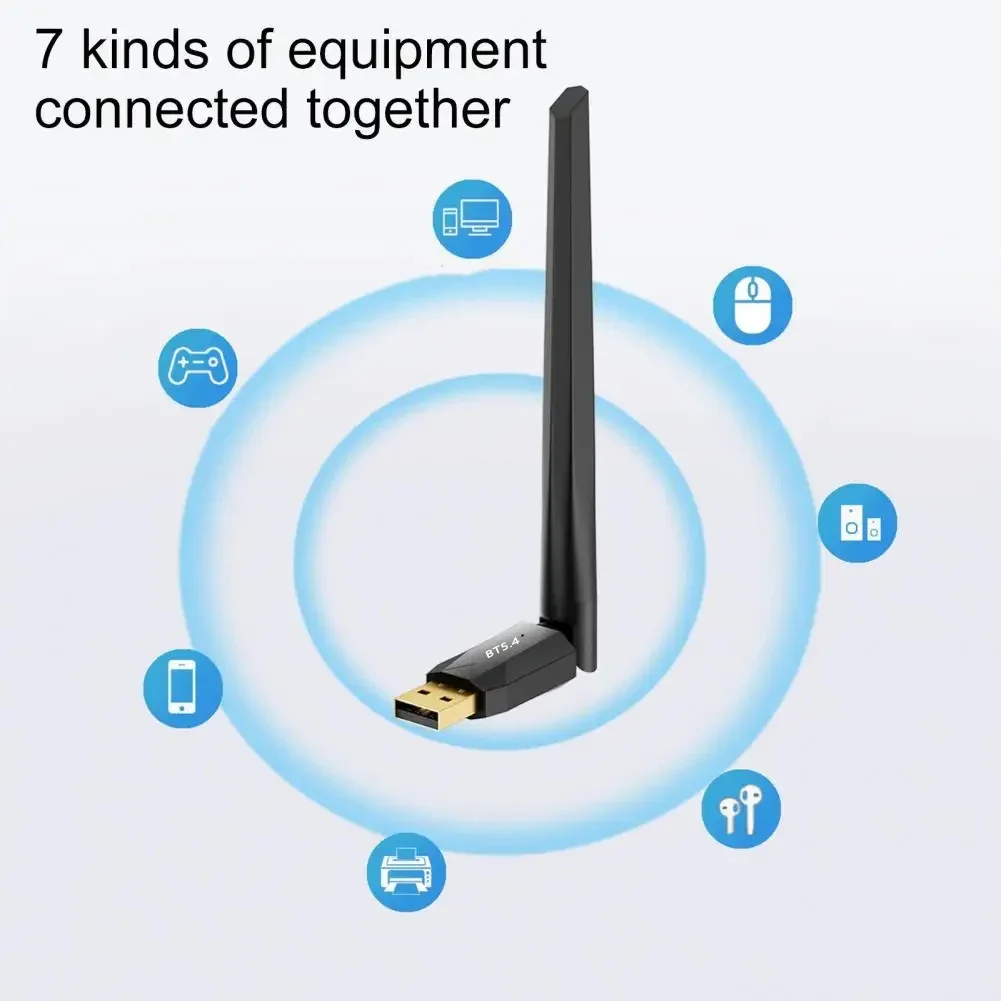 USB Bluetooth 5.4 アダプター 150M ドングル レシーバー トランスミッター Bluetooth PC用 ワイヤレス マウス キーボード 音楽 オーディオ ドライバー無料