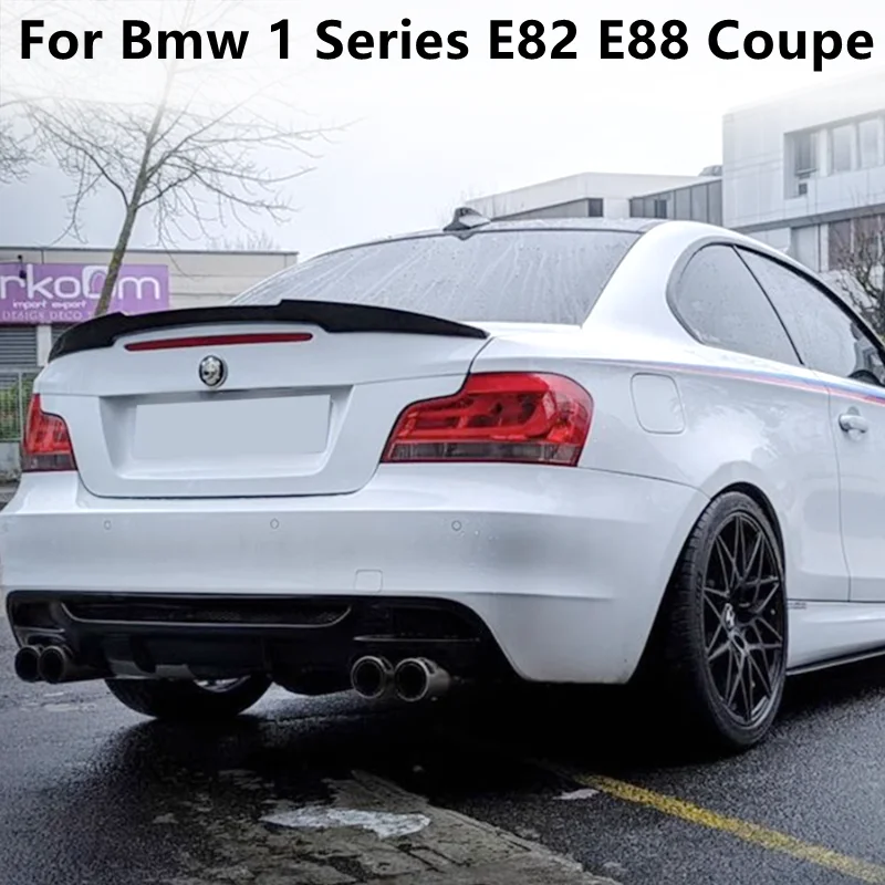 For BMW 1 Series Coupe 2006 - 2012  E82 E88 spoiler High quality ABS material black paint spoiler