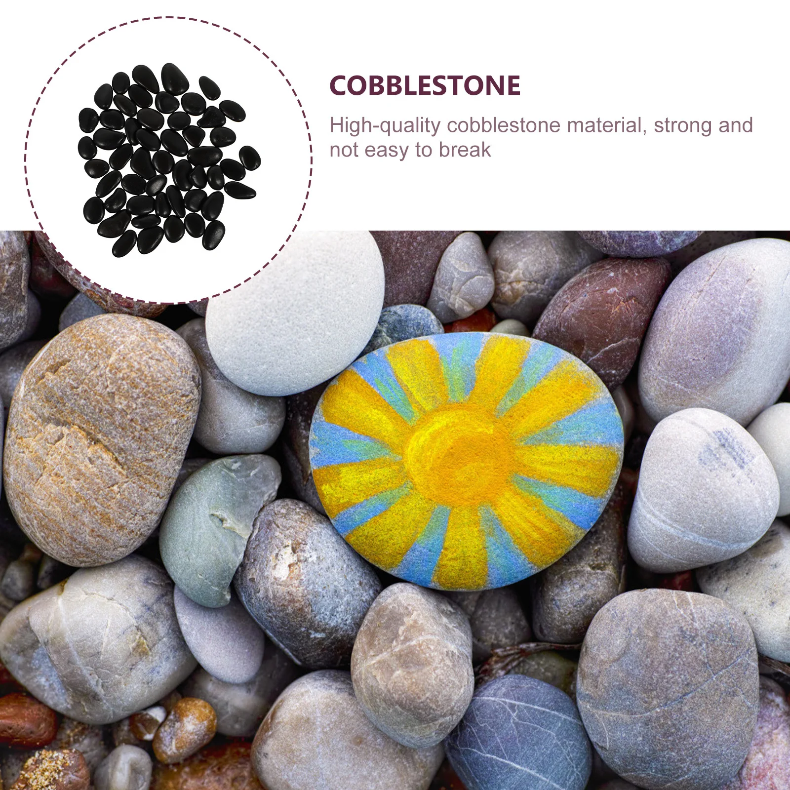 50 Pcs Rock Hand-painted Stones Decoration Paintable Rocks Story Making Pebbles DIY