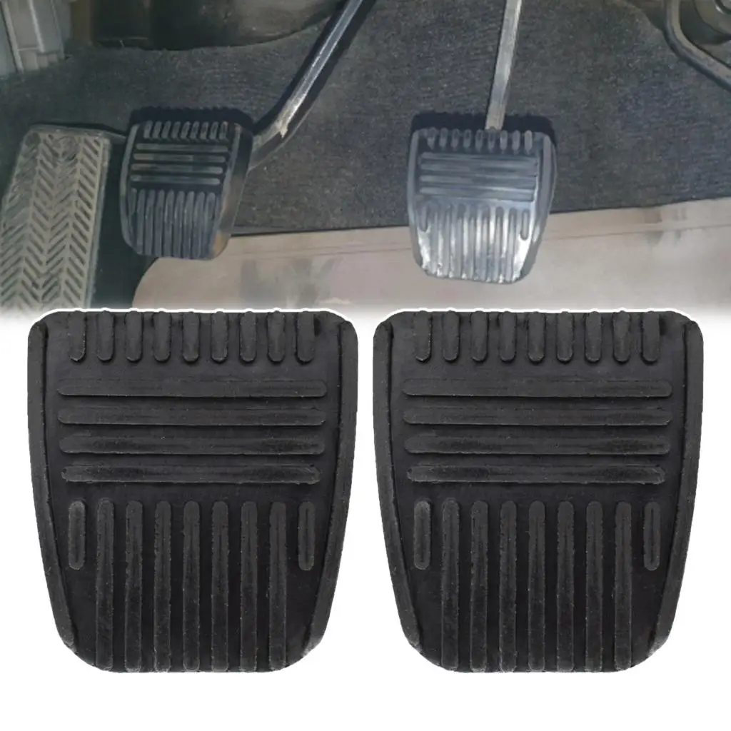 2Pcs Car Brake Clutch Pedal Pad Rubber Cover For Toyota 4Runner Camry Celica Solara Tacoma Tundra Van 31321-14020 31321-14010