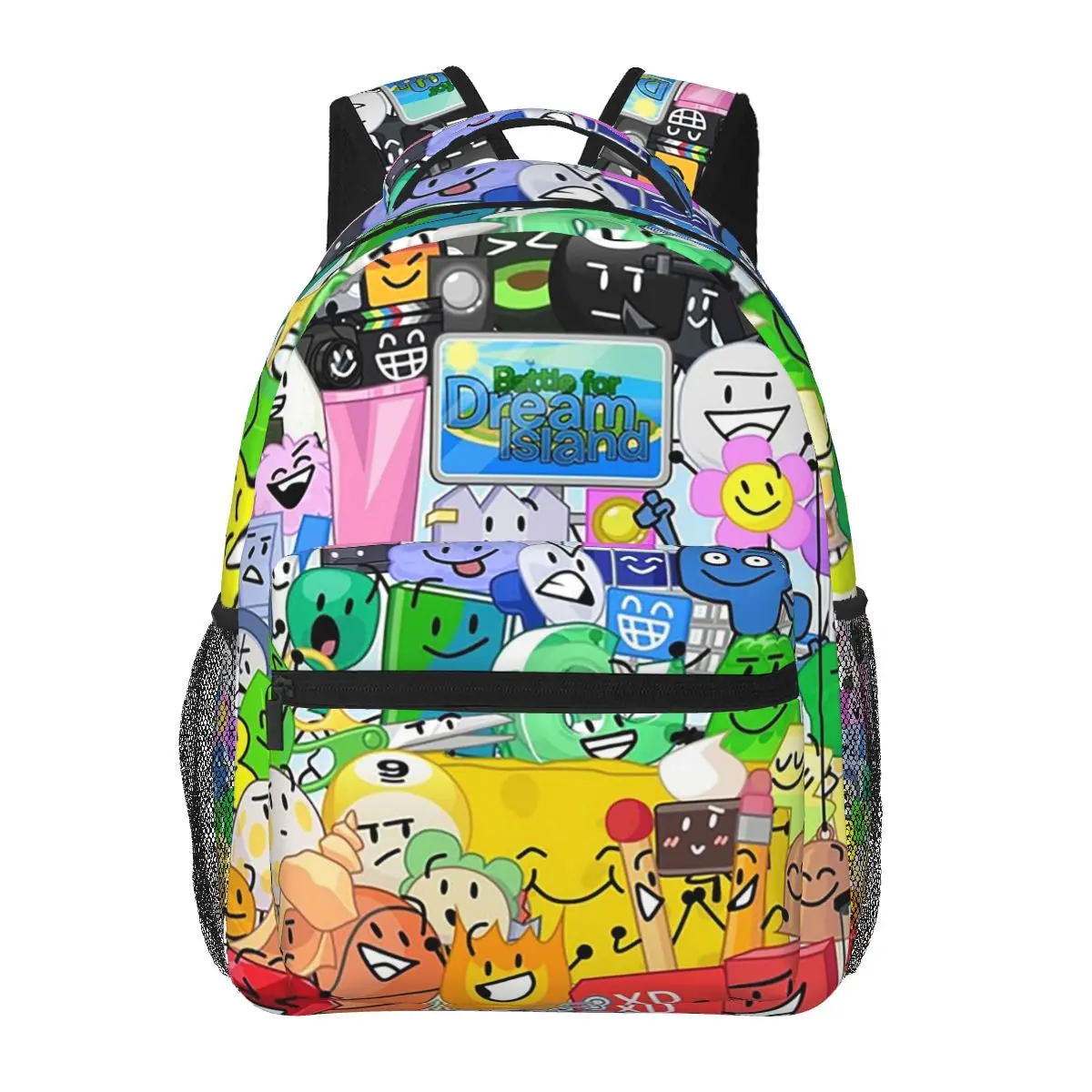 BFDI Group Picture Backpacks Boys Girls Bookbag Students School Bags Cartoon Laptop Rucksack Shoulder Bag Large Capacity