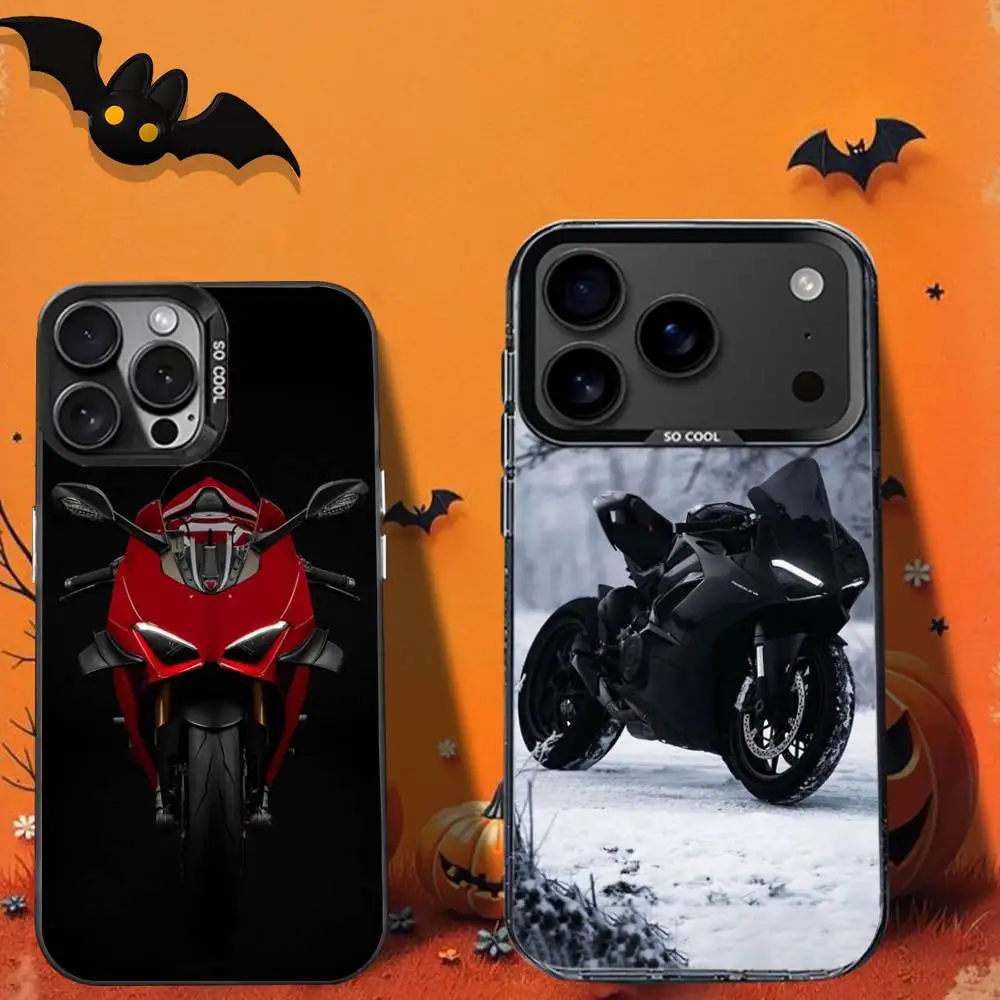 

D-DucatiS P-Panigale V4 Phone Case For iPhone 16,12,13,17,15,1,11,Mini,Pro,SE,XS,MAX,Black Matte Silicone Cover