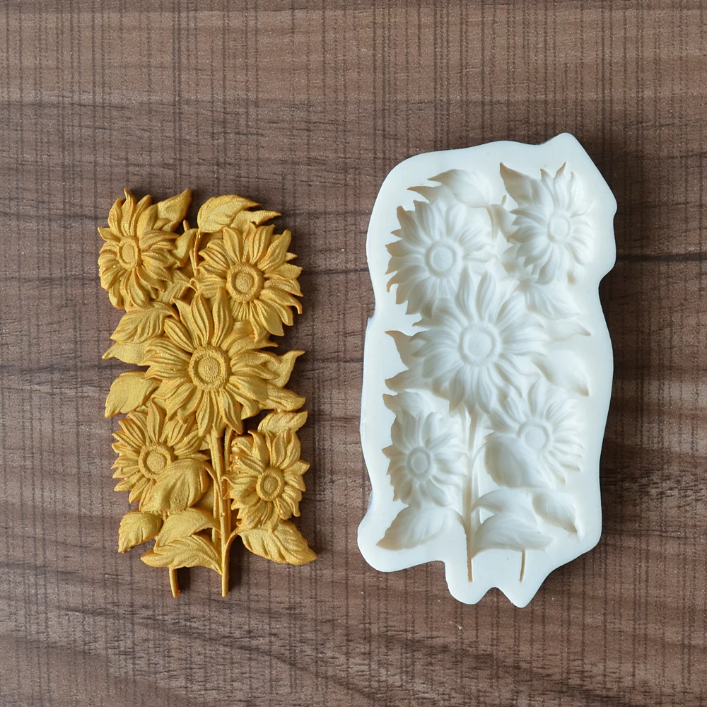 Sunflower Silicone Cake Mold Chrysanthemum Cupcake Jelly Candy Chocolate Decoration Tool For Baking Fondant Moulds