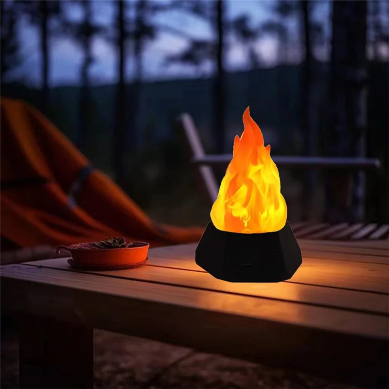 THIVN-LED Simulation Flame Lamp LED Flame Lamp Outdoor Camping Garden Landscape Decoration Lamp Dining Table Decoration