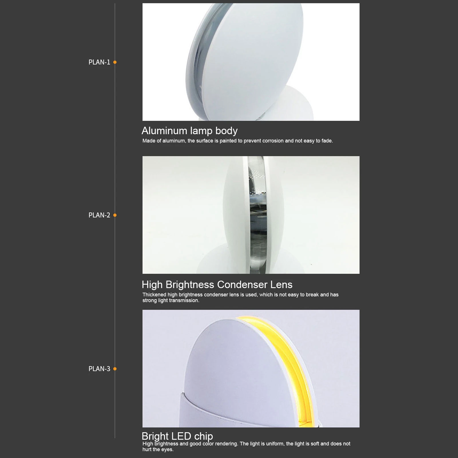 Round Shape 9W Led Window Sill Lights for Window Frame Wall Hotel Bar Corridor Led Door Lamps 360 Degree Lighting