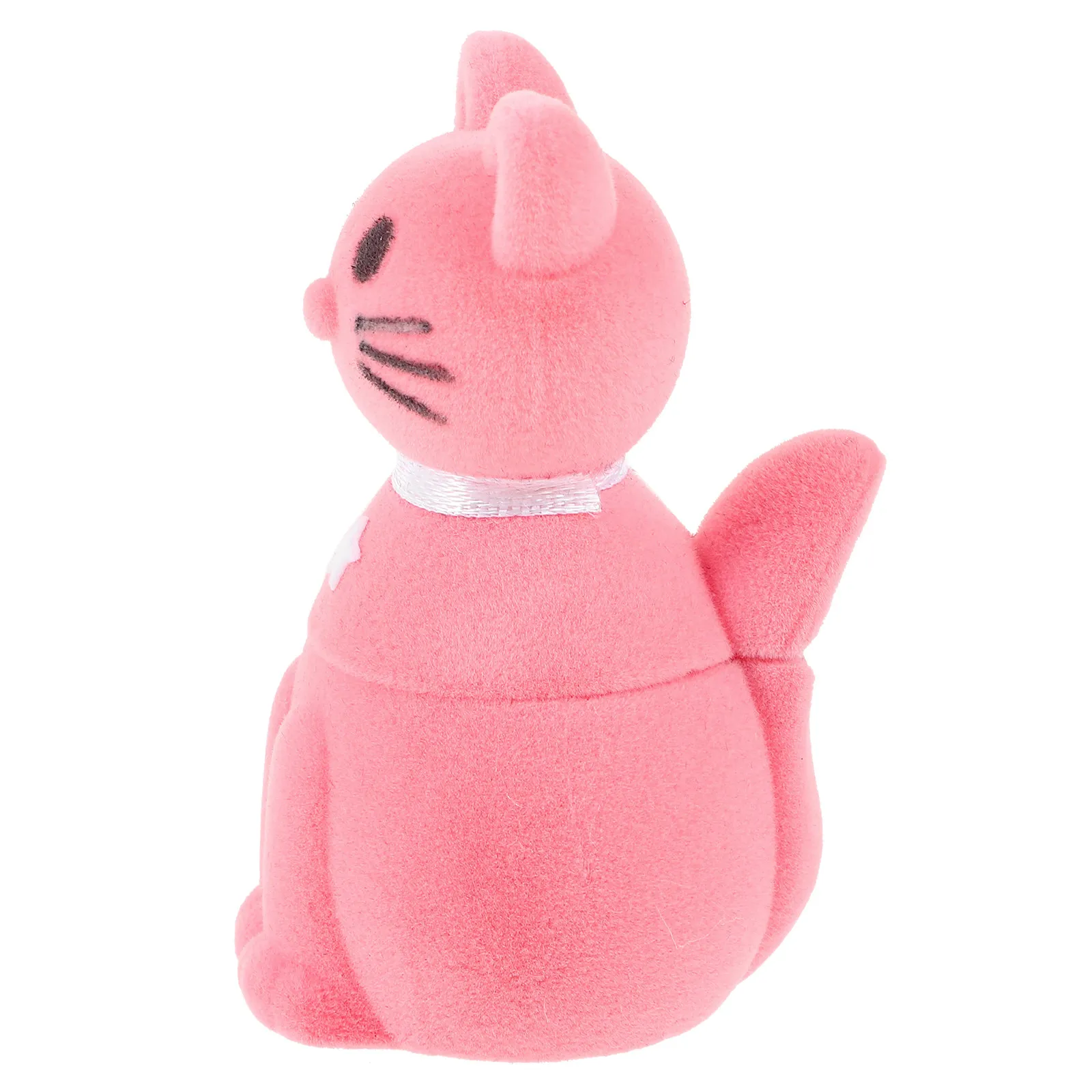 

Cat-Shaped Ring Box for Engagement Wedding Proposal Rings Jewelry Storage Case with Soft Lining Easy Open Design Ring Organizer