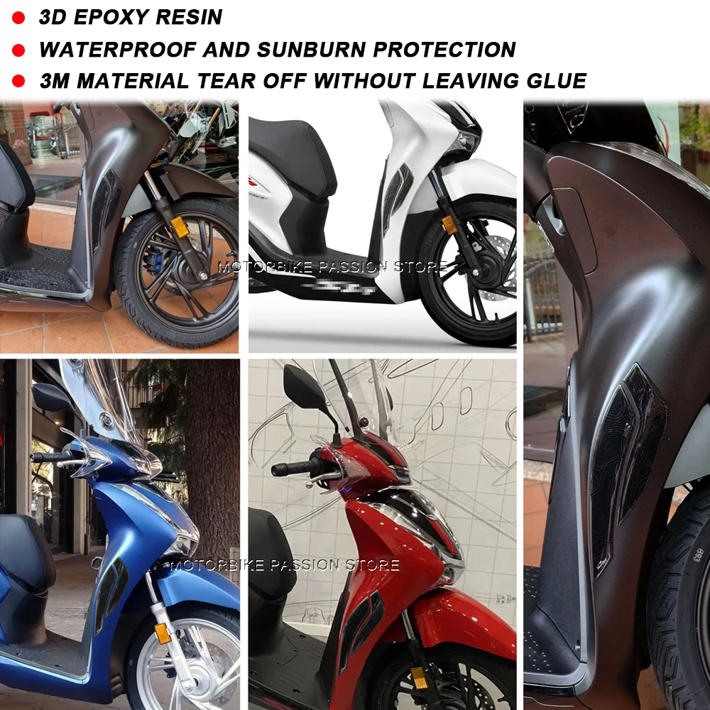 Motorcycle Scooter Sticker Front Fairing Stripe Sport Racing Vinyl Decal Decor Accessories For Scooter SH125 150 2020 2023