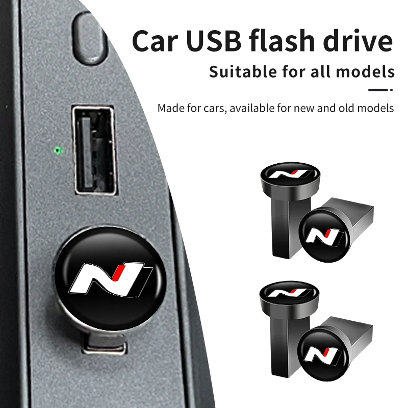 Car USB Flash Drive Portable Storage Memory Sticker 32G/64G/16G For Hyundai IX35 I30 I20 Tucson Accent Elantra Getz Genesi