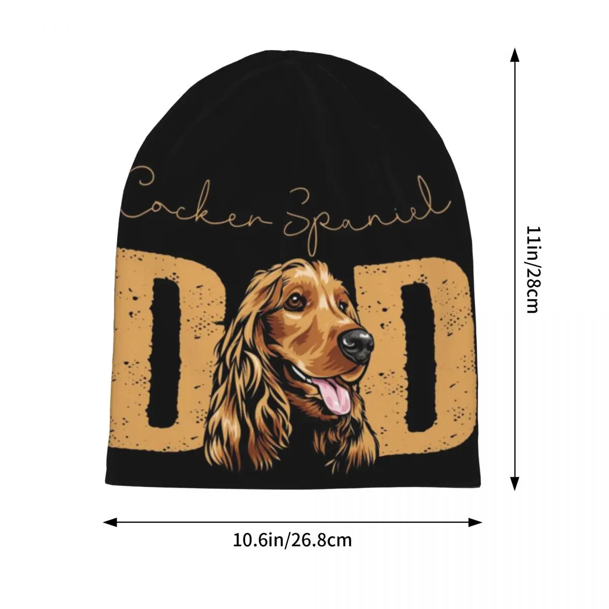 Cocker Spaniel Dad Warm Knitted Cap Fashion Bonnet Hat Autumn Winter Outdoor Beanies Hats for Men Women Adult