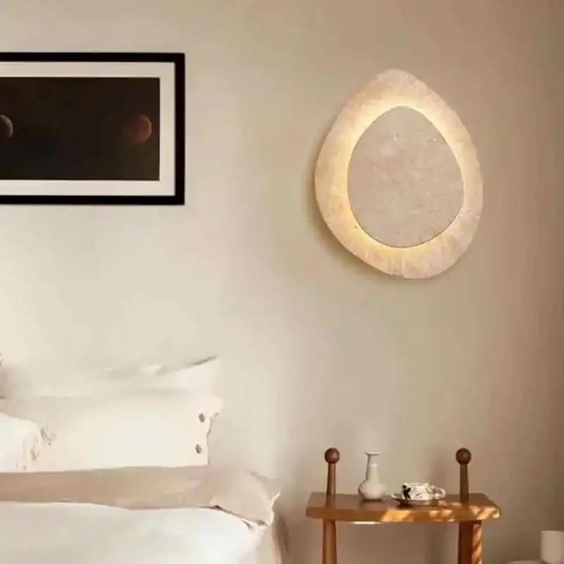 Modern Vintage Wabi-Sabi Style Stone Wall Light Warm Light Sconce Suitable For Living Rooms Bedrooms Dining Rooms