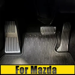For Mazda 2 3 6 Dome BM GJ CX-5 CX5 CX 5 KE KF CX3 CX-3 CX7 CX-7 CX9 CX-9 Car Fuel Foot Pedal Brake Pedals Cover Pad Accessories