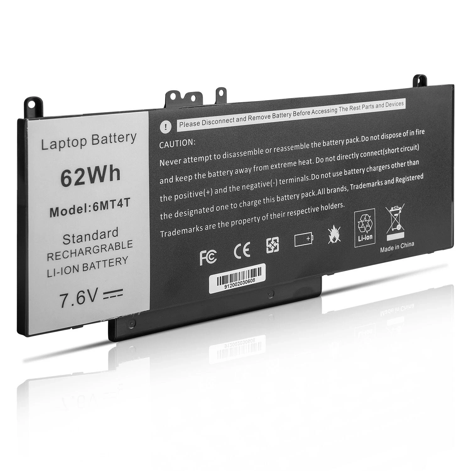 Batería de repuesto 6MT4T para Dell Latitude E5270 E5570 E5470 WJ5R2 NGGX5 6MT4T