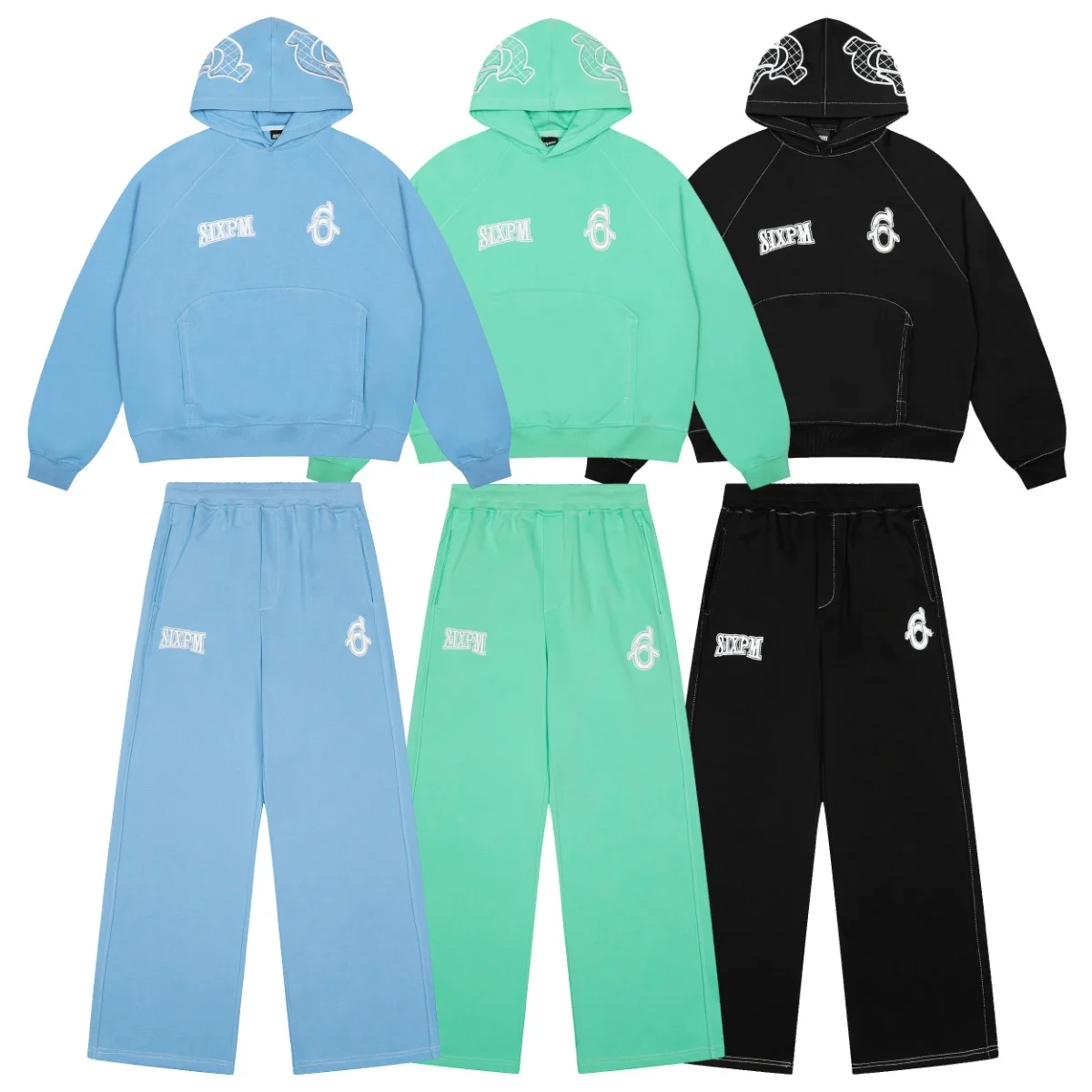 

LOSTSHDWS спортивный лоскутный спортивный комплект с вышитыми буквами и маленькой этикеткой, мужской и женский хлопковый спортивный комплект