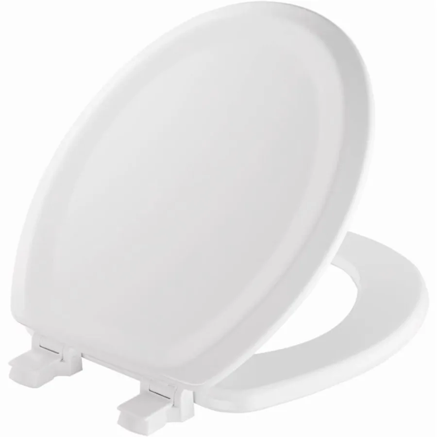 

Round White Molded Wood Toilet Seat