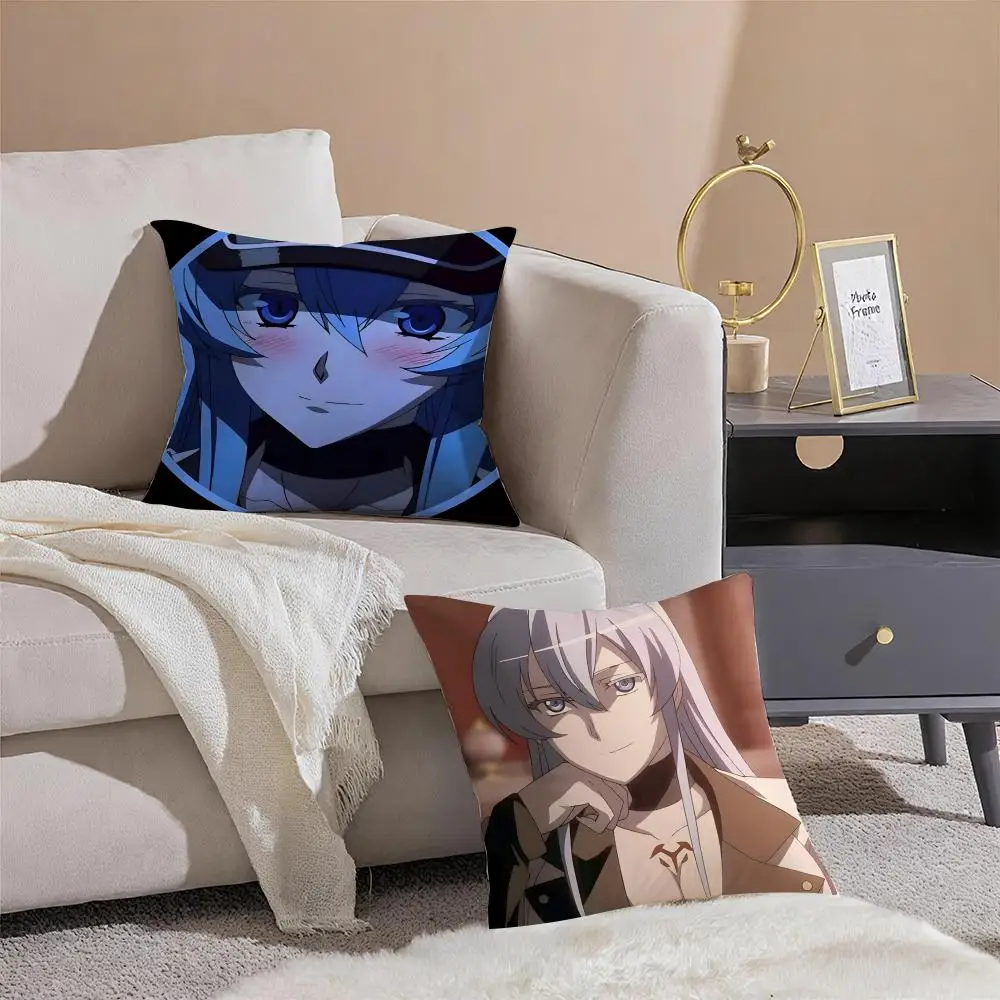 Hot-blooded Animation A-Akame Ga Kill Cushion Cover Throw Pillow Cover Hidden Button Durable Polyester Chair Cushion