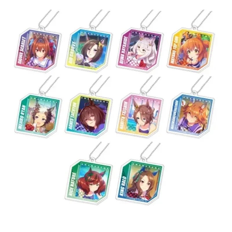 Porte-clés Uma Musume Pretty Derby, ornements en acrylique de 6 cm, anime Oguri Cap, Silence Suzuka, Agnes Tachyon, Clear Bliss Gifts