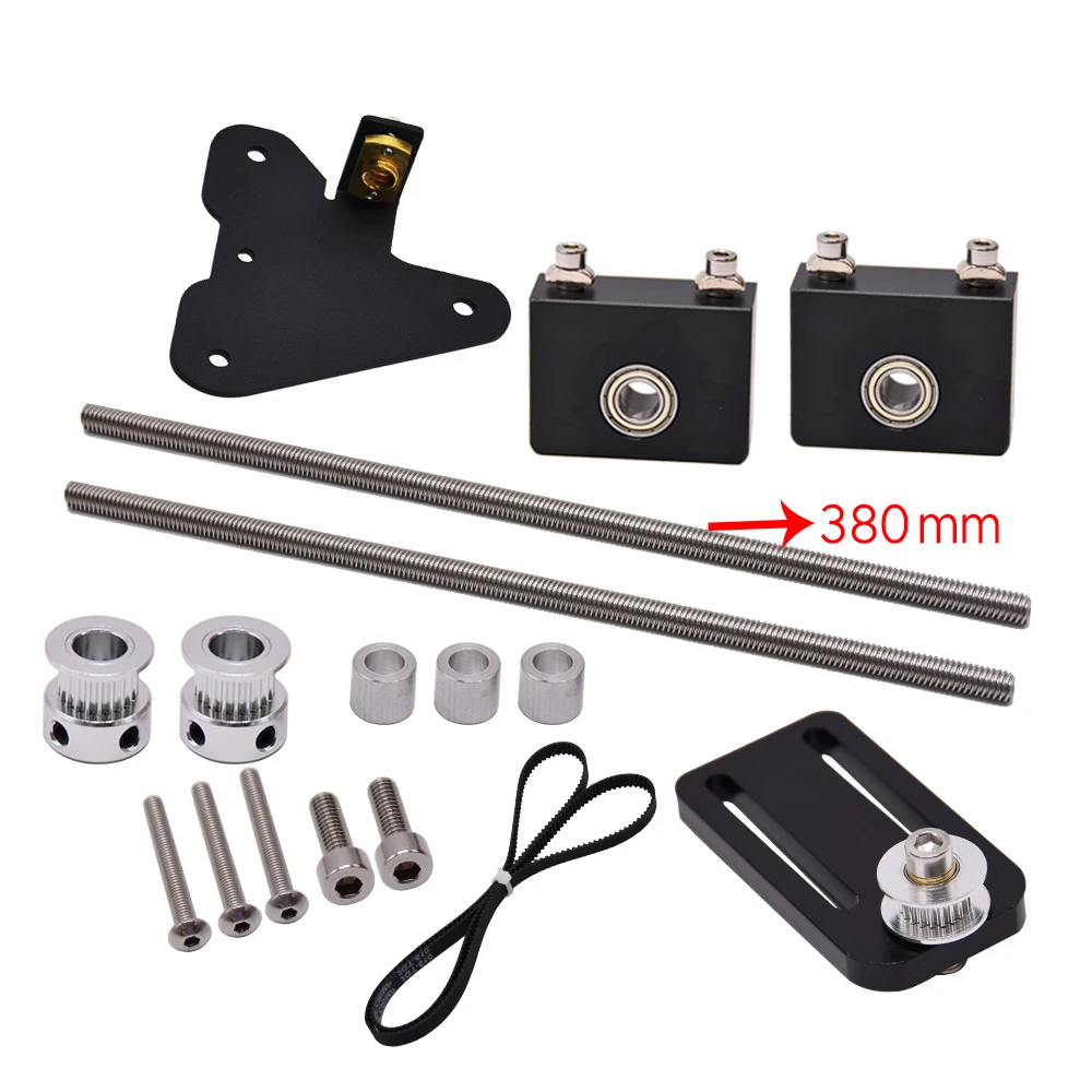 Dual Z Axis Lead Screw Kit For Ender3 / Pro CR10 Upgrade Kit Tension Pulley Set Timing Belt Kit 3D Printer Part Z Axis Kit