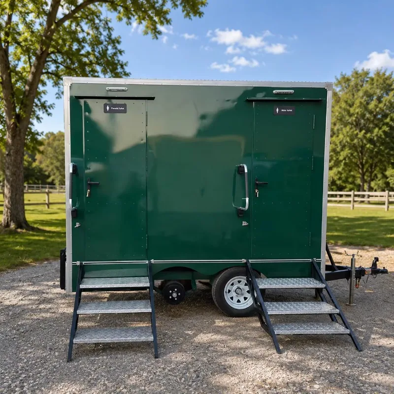 Outdoor Temporary Sanitation Trailer Integrated Toilet & Hand Wash Customized for Rural Outdoor Festival Activities