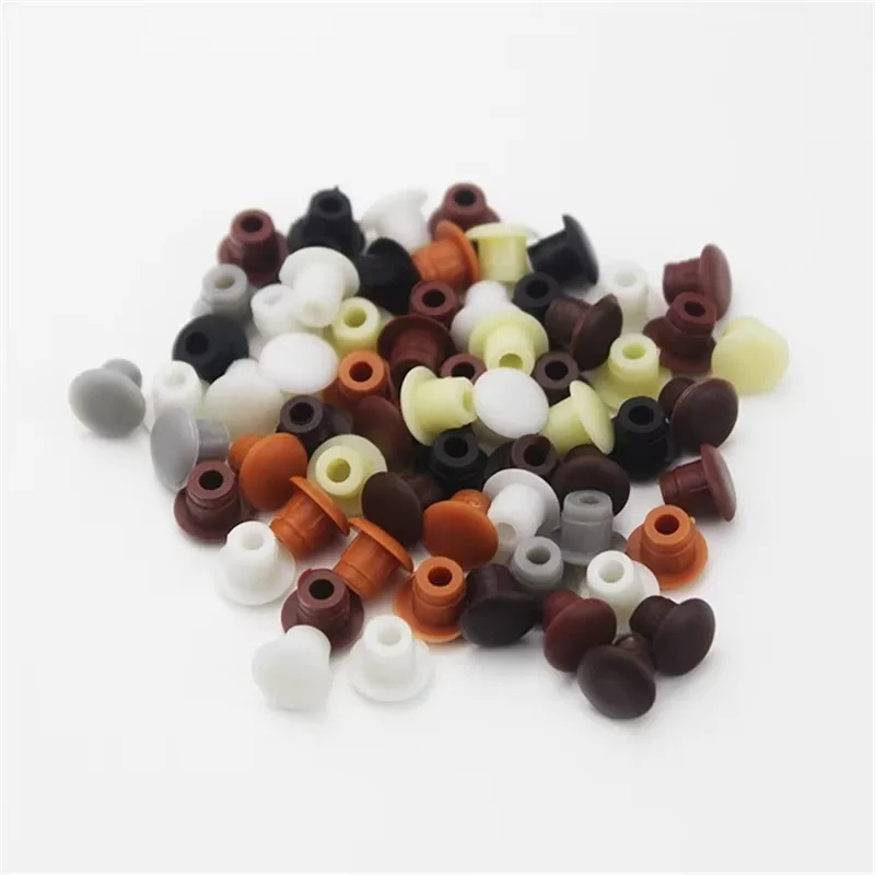 10/20/50PCS Home Furniture Decor 5mm White Plastic Screw Hole Cover Plugs Button Top For Cabinet Cupboard Shelf