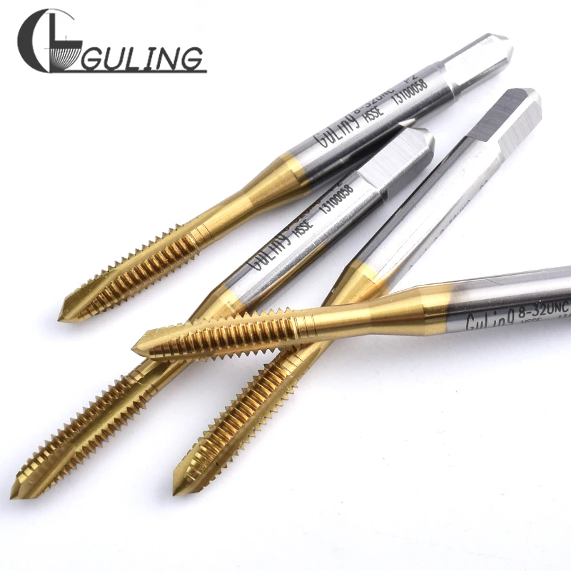 

GULING HSSE-M35 JIS Standard Spiral Pointed Tap UNC 2-56 3-48 4-40 6-32 8-32 10-24 12-24 1/4 3/8 Machine Screw Thread Taps