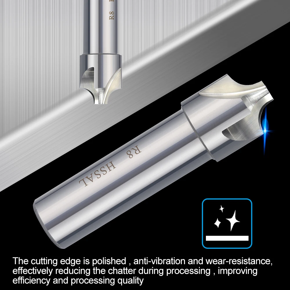 CMCP Corner Rounding End Mill R1.0-R12 HSS Radius Milling Cutter CNC Router Bit