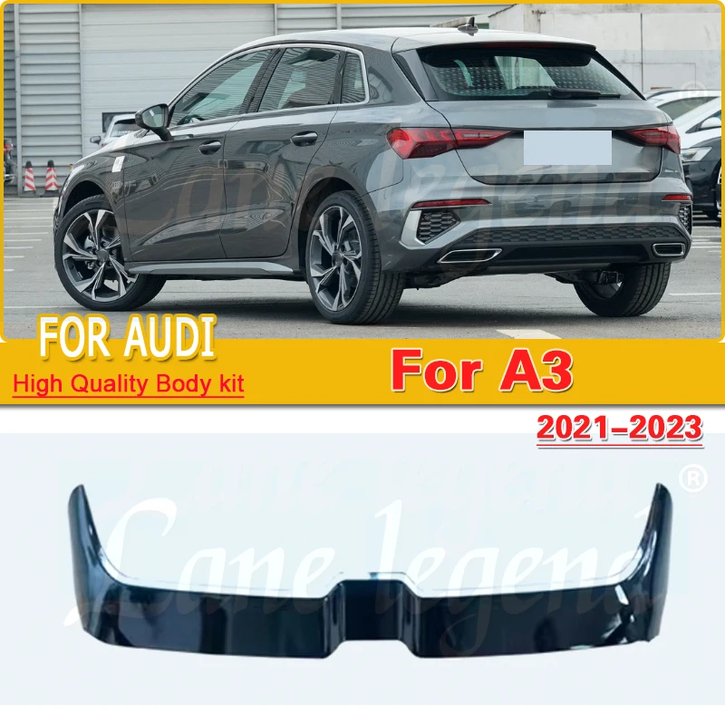 

Hatchback High Quality ABS Plastic Modify Rear Roof Spoiler Trunk Wing Boot Cover Accessories For Audi A3 2021-2023