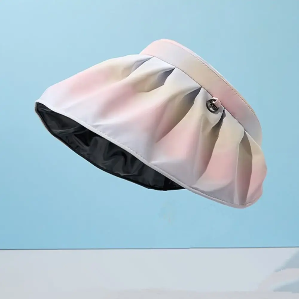 

Sports Sun Hat Breathable Flower Visor Cap Big Brim Sweet Empty Top Hat UV Protection Korean Style Bucket Hat Girls