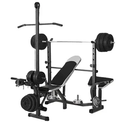 Multifunctional Barbell Weight Lifting Power Rack Adjustable Bench Barbell Bed Squat Rack High Pull Weight Bed Bench Press