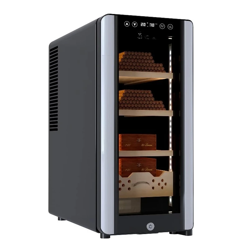 200CT Intelligent Cigar Humidor Cabinet Constant Temperature Cooling Humidor with Digital Display for Cigar Storage