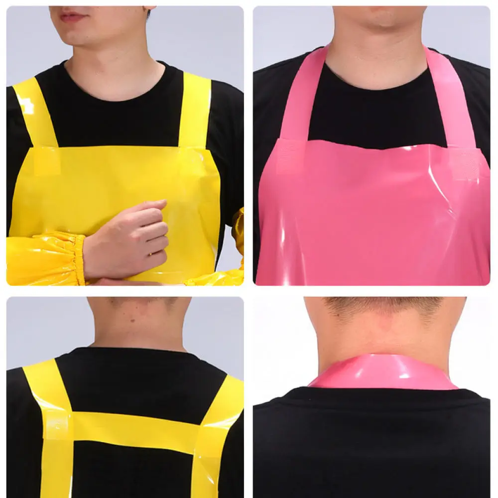 Waterproof Kitchen Bib With Sleeves Oil Resistant Protective Clothing For Home Cooking Industrial Food Processing